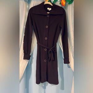 🤎ANN TAYLOR LOFT  beautiful brown,long 5 button,long  sleeve,dress/cardigan 🤎